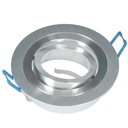 Rounded Recessed Fixed Fixture for Dichroich lamps Aluminium