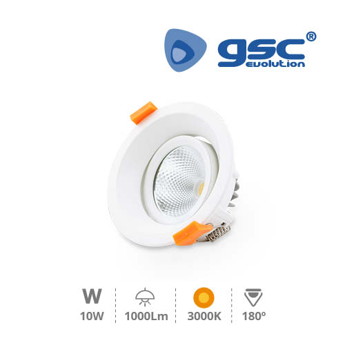 Aro basculante redondo Merur 10W 3000K