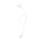 Silicone lampholder E27 Textile cable 1M - white