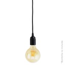 Decorative plastic lampholder E27 1M black