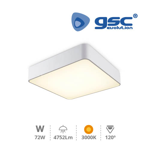Plafon techo cuadrado LED 72W 3000K
