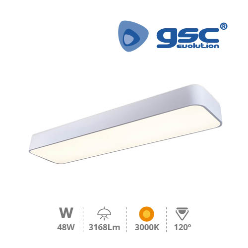 Plafon techo rectangular LED 48W 3000K