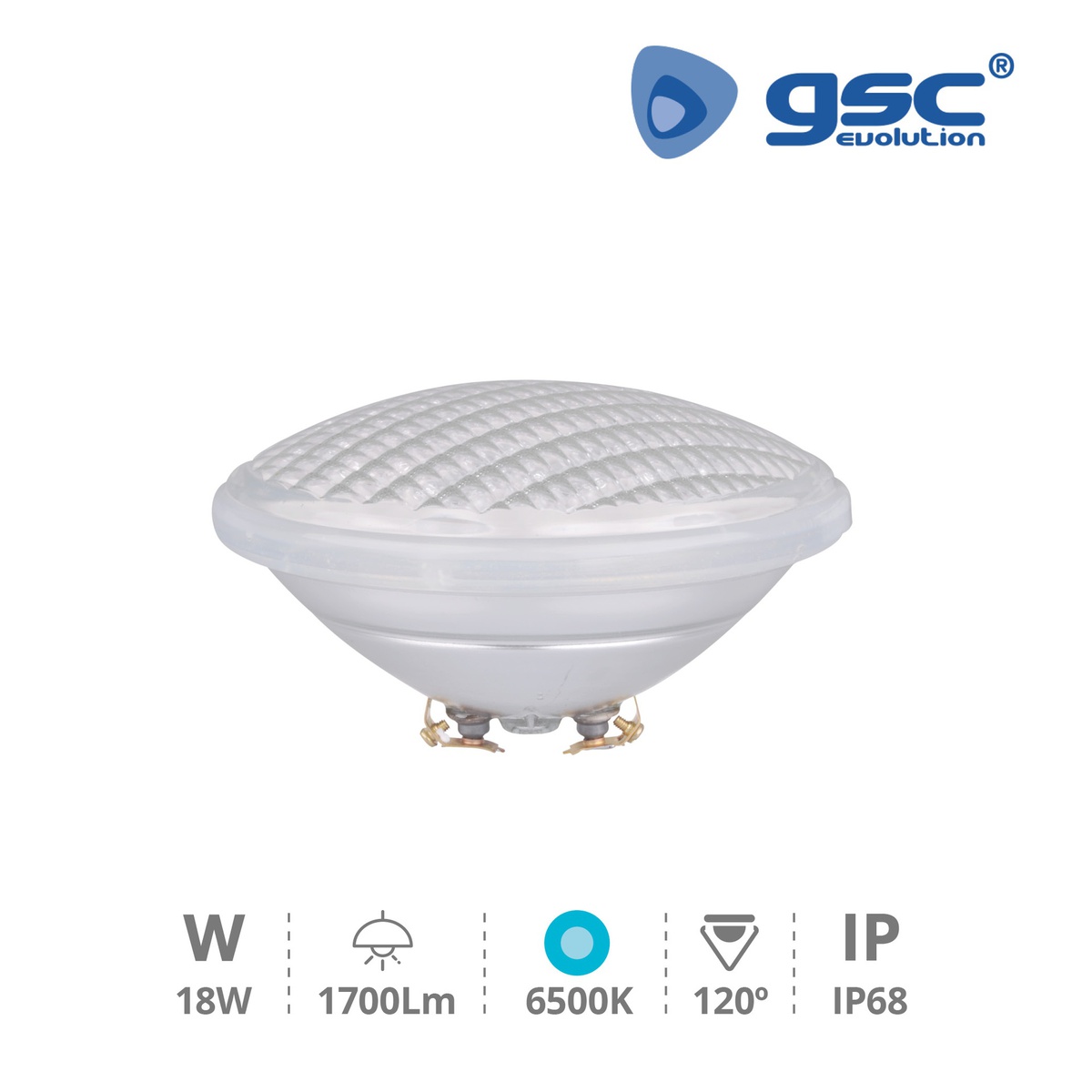 Lampara piscina PAR56 LED 18W G53 6500K