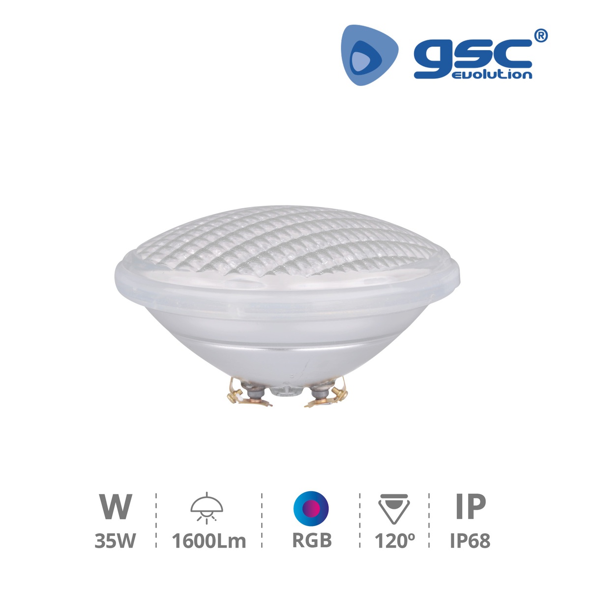 PAR56 LED swimming pool lamp 35W RGB IP68 12-15V
