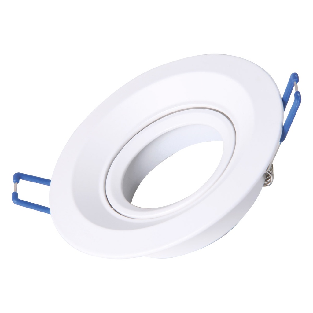 Rounded Recessed Movable Fixture for Dichroich lamps White