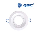 [000705226] Rounded Recessed Movable Fixture for Dichroich lamps White