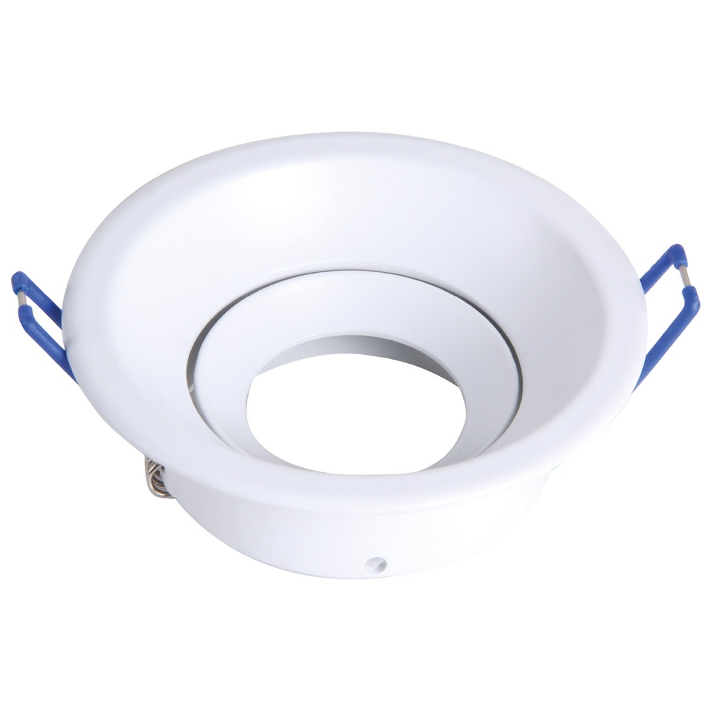Rounded Recessed Movable Fixture for Dichroich lamps White
