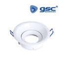 [000705227] Rounded Recessed Movable Fixture for Dichroich lamps White