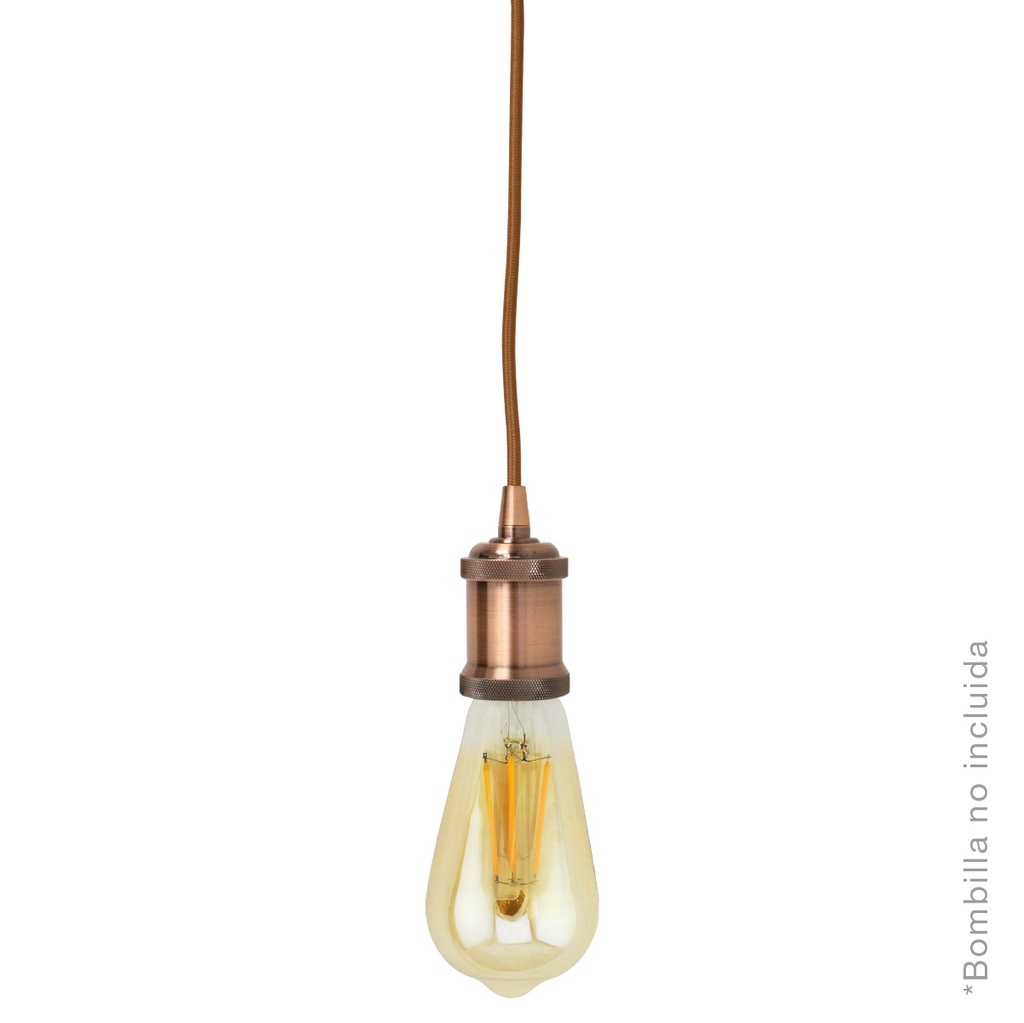 Suporte de lâmpadas pendente E27 1 m Cobre