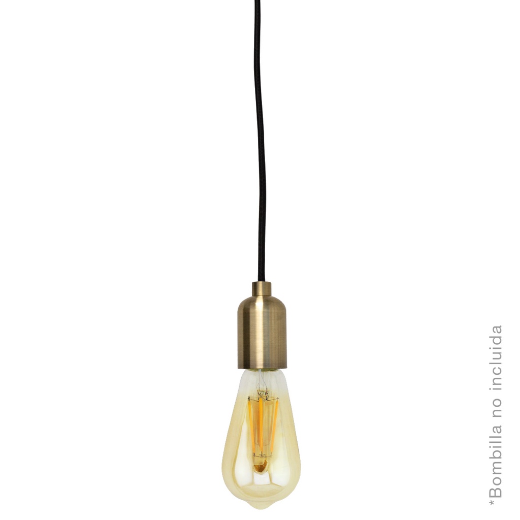 Porte-lampe suspendue E27 1M Vieux or