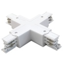 Connecteur forme 3 voies pour spot rail LED Blanc