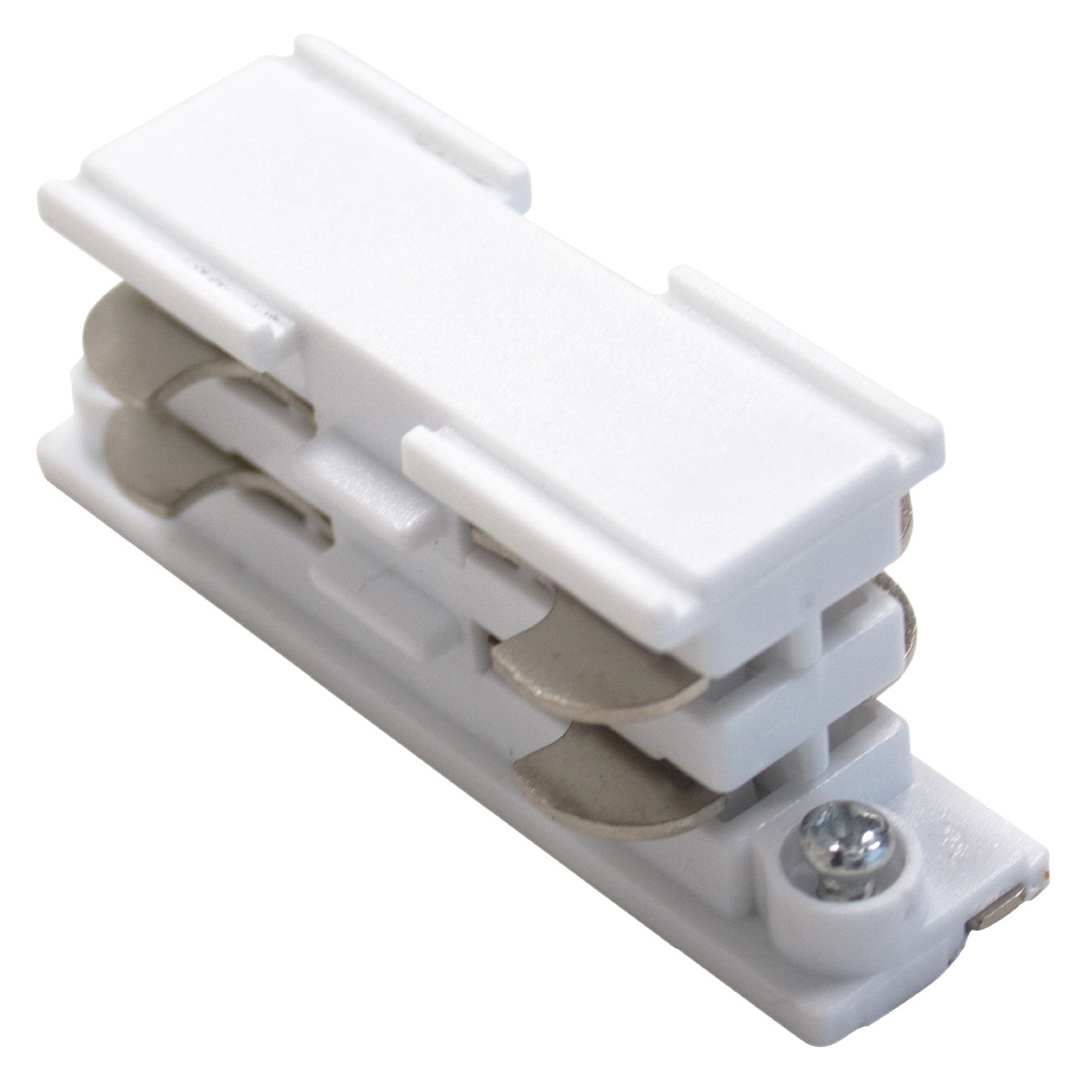 Conector reto 3 vias curto para foco de carril LED Branco