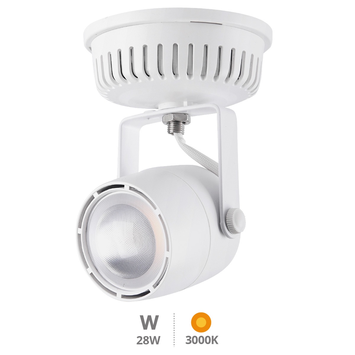Foco de superfície LED 28 W 3000 K Branco