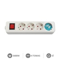 4 way socket with switch Mega Serie without cable