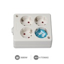 [000800231] 4 way socket Mega Serie without cable
