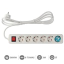 [000800877] 6 way socket with switch Mega Serie (3x1.5mm) 3M wire