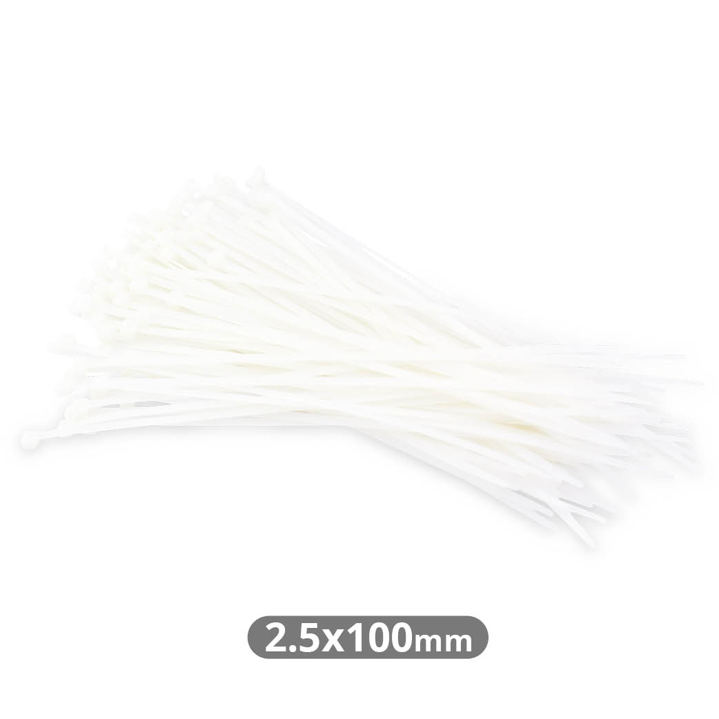Pack of 100pcs cable tie 100x2.5 Natural