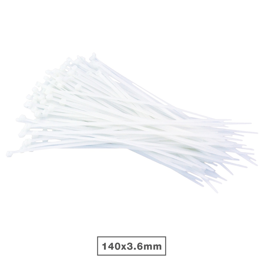 Bolsa 100u bridas 100% nylon 140x3.6mm Natural