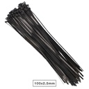 Pack 100 Unidades de abraçadeiras 100 x 2,5 mm Negro