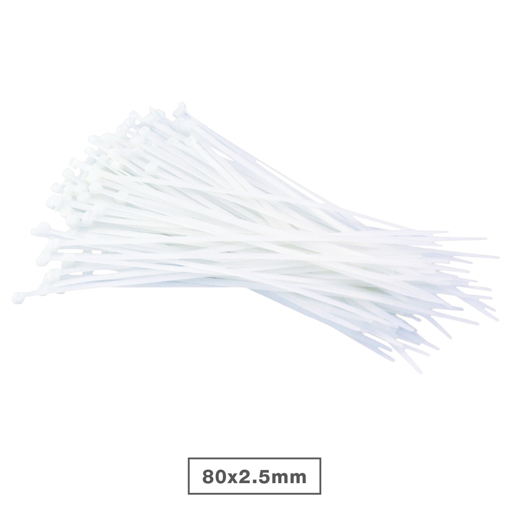 Pack 100 unités Brides 80x2,5 mm Naturelles