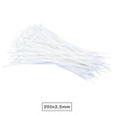 Bolsa 100u bridas 100% nylon 200x2.5mm Natural