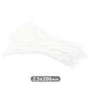 Pack of 100pcs cable tie 200x2.5mm Natural