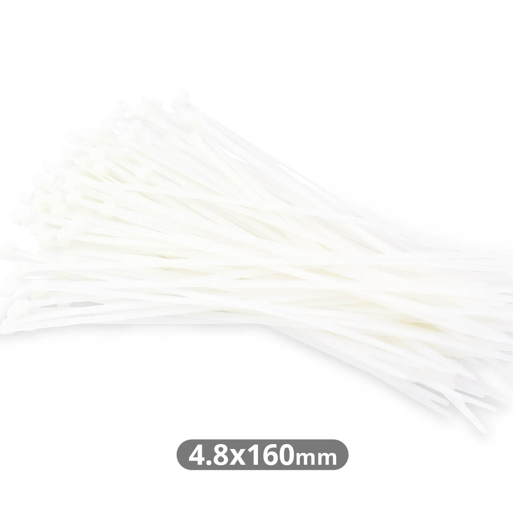 Pack of 100pcs cable tie 160x4.8mm Natural