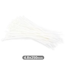 Pack of 100pcs cable tie 250x4.8mm Natural