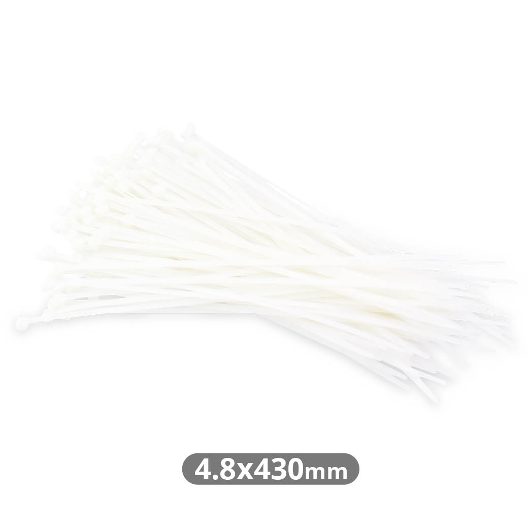 Pack of 100pcs cable tie 430x4.8mm Natural