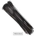 Bolsa 100u bridas 100% nylon 180x3.6mm Negro