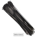 Pack of 100pcs cable tie 250x4.8mm Black