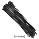 Bolsa 100u bridas 100% nylon 300x7.6mm Negro