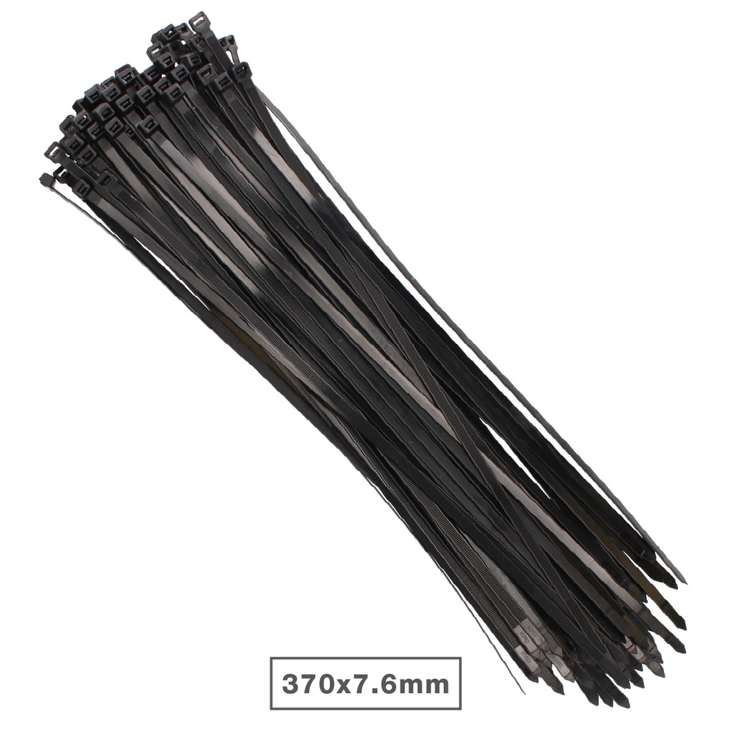 Bolsa 100u bridas 100% nylon 370x7.6mm Negro