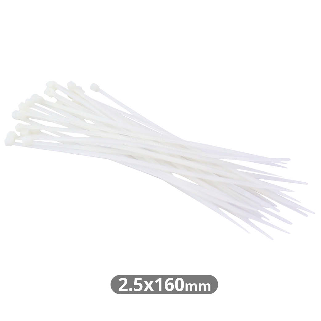 Pack of 25pcs cable tie 160x2.5mm Natural