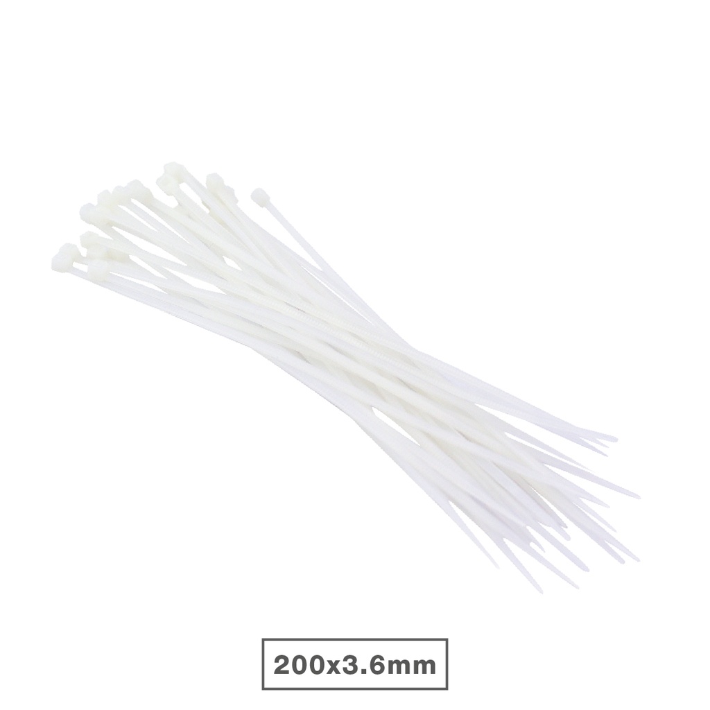 Pack of 25pcs cable tie 200x3.5mm Natural