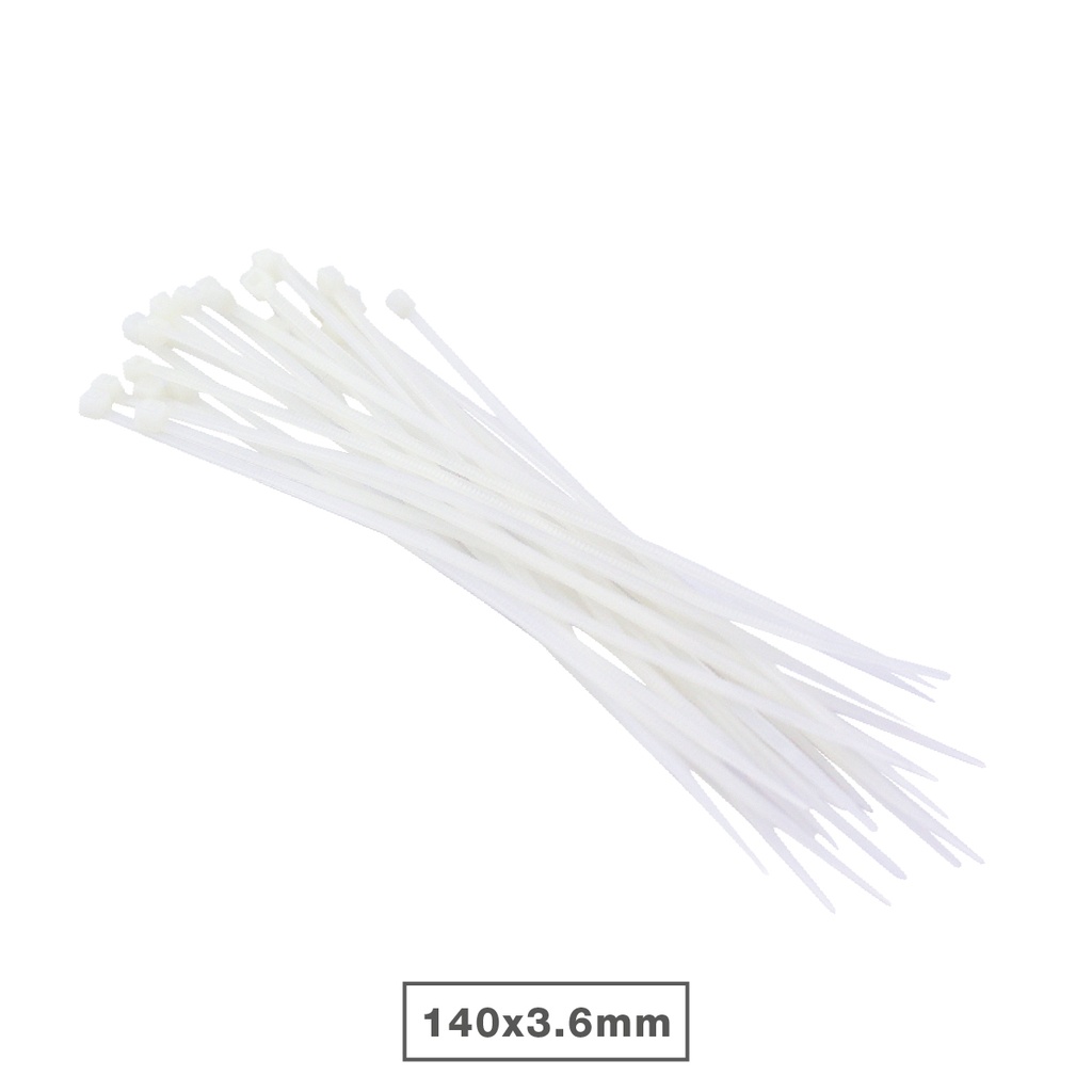 Pack of 25pcs cable tie 140x3.5mm Natural