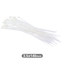 Pack of 25pcs cable tie 140x3.5mm Natural