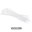 Pack of 25pcs cable tie 200x4.8mm Natural