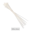 Pack of 25pcs cable tie 200x4.8mm Natural
