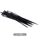 Pack of 25pcs cable tie 160x2.5mm Black