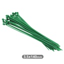 Pack of 25pcs cable tie 140x3.5mm Green