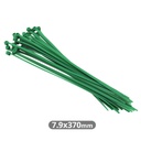 Pack of 25pcs cable tie 370x7.9mm Green