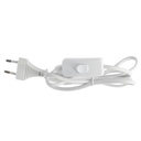 Flat connection cable with switch (2x0.75mm) 1.5M White