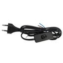 [001100237] Cable conexión plano con interruptor (2x0.75mm) 1,5M Negro