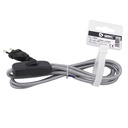 [001102958] Textile cable 1.5m (2x0.75mm) plug + int grey