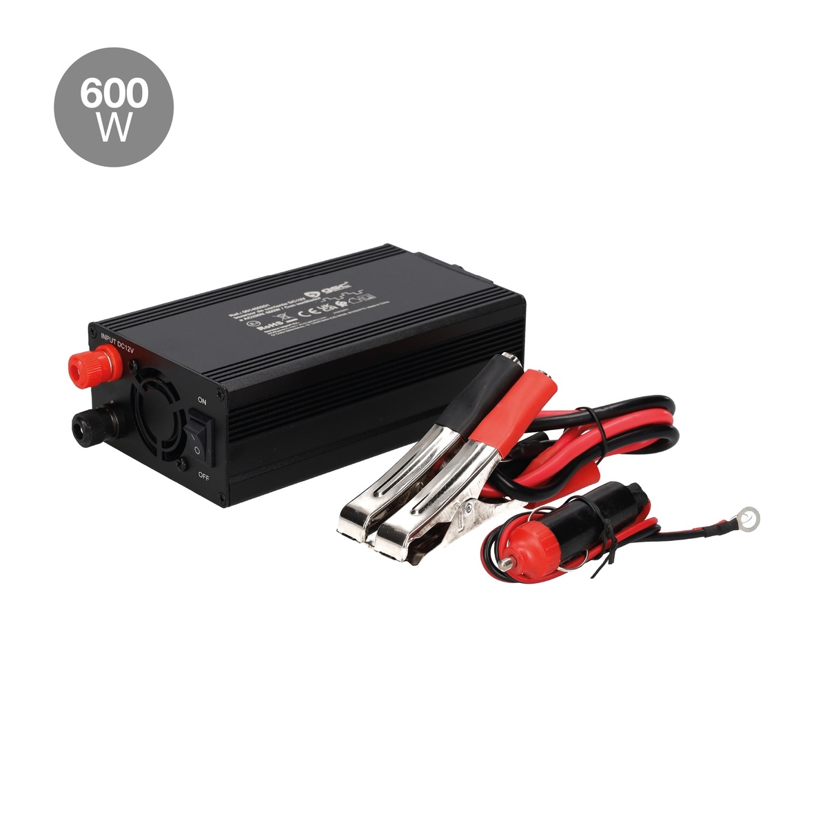 Convertisseur/inverseur de courant 12 V à 230 V 600W