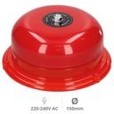 Timbre campana industrial electromecánico 15cm diámetro 86db 230V