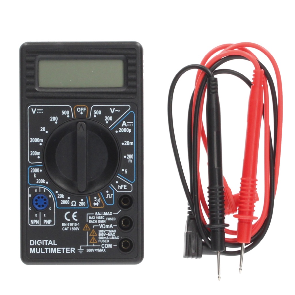 Digital multitesterwith lead(cables for test) - Blister