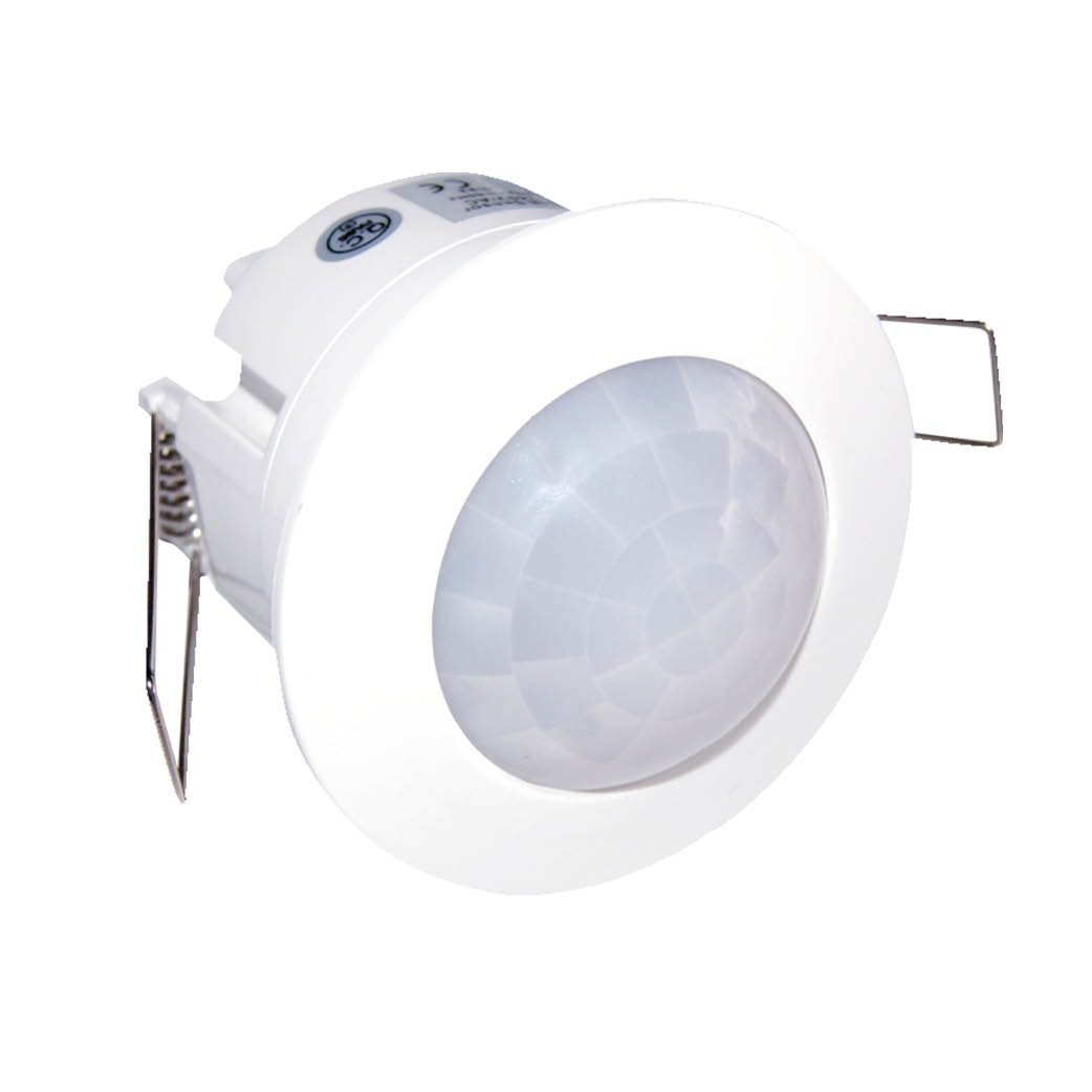 Detetor de movimento de encastrar teto Branco 360º 230 V LED