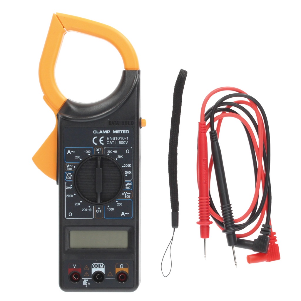 Digital clamp multitester with lead(cables for test) - Blister